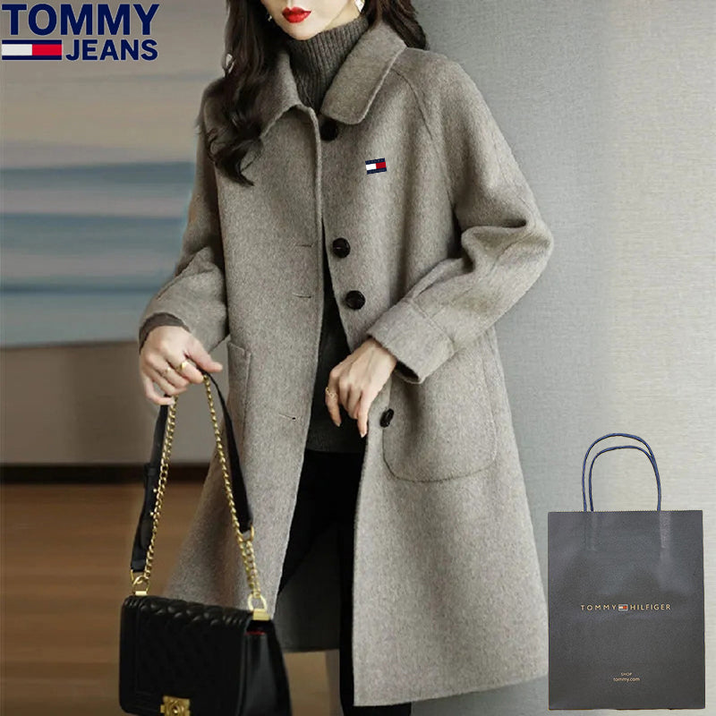 Long casual cashmere coat