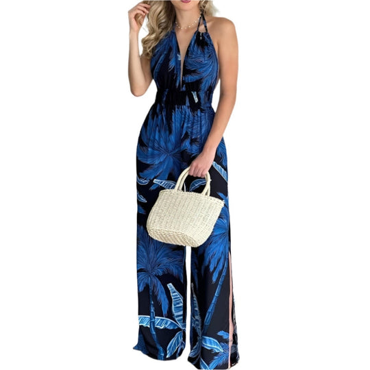 Hailey - Moderne jumpsuit med sidesplitter og V-hals