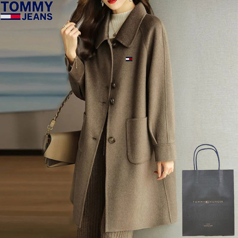 Long casual cashmere coat