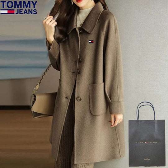Long casual cashmere coat